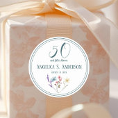 50 and still in Bloom Wildflower Birthday Ronde Sticker