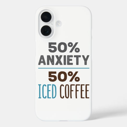 50% Angst 50% Ijs Koffie Case-Mate iPhone Case (Achterkant)