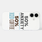 50% Angst 50% Ijs Koffie Case-Mate iPhone Case (Achterkant (horizontaal))