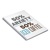 50% Angst 50% Ijs Koffie Notitieboek (Rechterzijde)