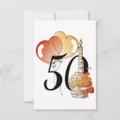 50 ANIVERSARIO O CUMPLEAÑOS KAART (Voorkant)