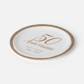 50 Aniversario Spaans 50ste Jubileum Napkin Papieren Bordje (Gekanteld)