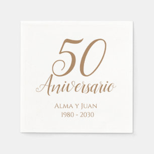 50 Aniversario Spaans 50ste Jubileum Napkin Servet