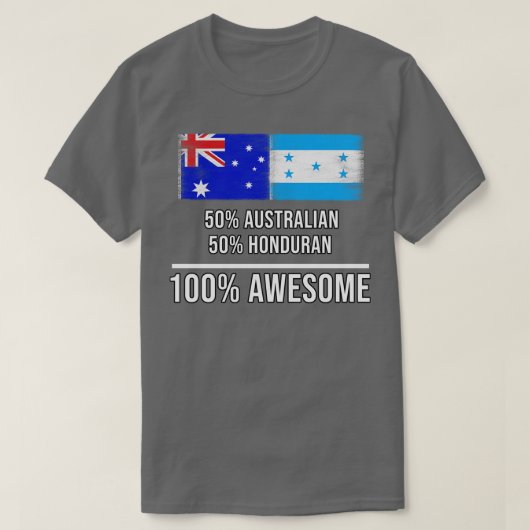 50 Australian 50 Honduran 100 Geweldige cadeau voo T-shirt (Design voorkant)