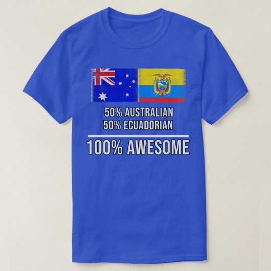 50 Australisch 50 Ecuadoriaans 100 Geweldige Cadea T-shirt (Design voorkant)