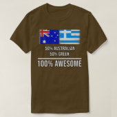 50 Australisch 50 Grieks 100 Geweldige Cadeau voor T-shirt (Design voorkant)