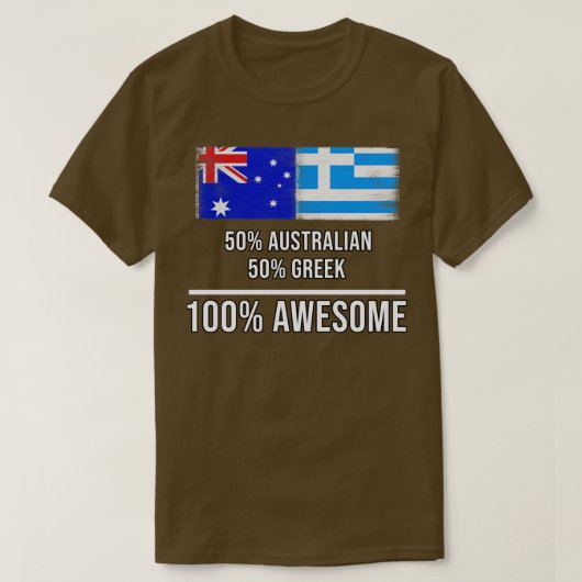 50 Australisch 50 Grieks 100 Geweldige Cadeau voor T-shirt (Design voorkant)