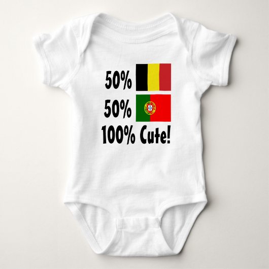 50% Belgisch 50% Portugees 100% Geschil Romper (Voorkant)