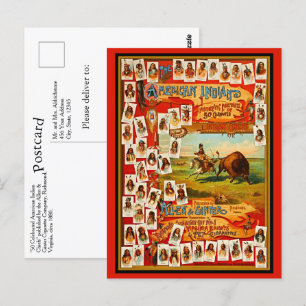 50 beroemde Indische Indische Chiefs Briefkaart
