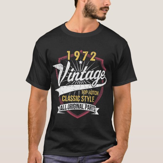 50 Birthday 1972 Limited Edition T-shirt (Voorkant)