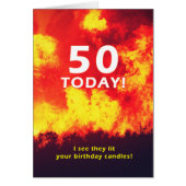50 Birthday Forest Fire Candle Humor (Voorkant)
