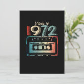 50 Birthday Gifts Year Old Made in 1972 Save The Date (Staand voorkant)