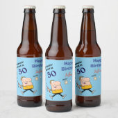 50 Birthday Golfer Bier Etiket (Flessen)