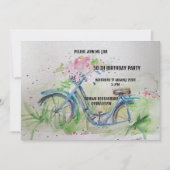 50 'Birthday party' Dames fiets in het voorjaar Kaart (Voorkant)