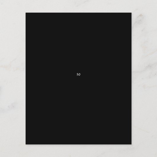 50 Black Gold Budget 50e verjaardag uitnodiging Flyer (Achterkant)