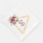 50 Boho Floral Geometric Paper Dinner Napkins Servet (Hoek)