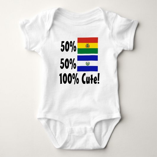 50% Boliviaan 50% Salvadoriaan 100% klap Romper (Voorkant)