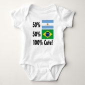 50% Braziliaan 50% Argentijnse 100% klap Romper (Voorkant)
