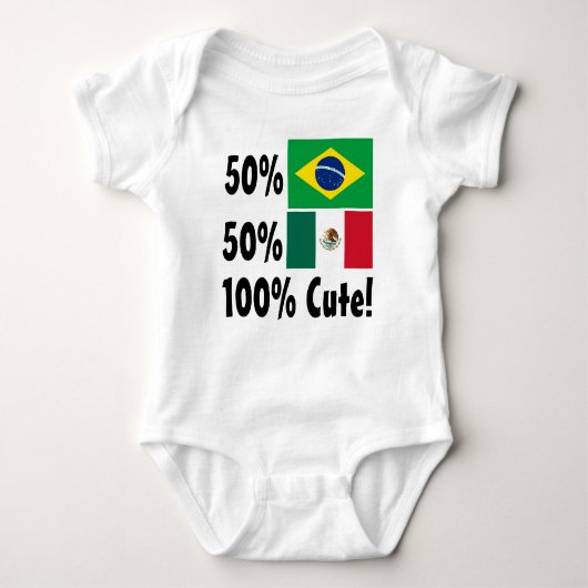 50% Braziliaan 50% Mexicaan 100% klap Romper (Voorkant)