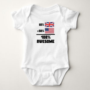 50% Brits 50% Amerikaans 100% Geweldige Romper