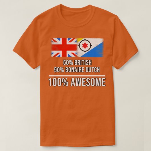50 Brits 50 Bonaire Nederlands 100 Geweldige Cadea T-shirt (Design voorkant)