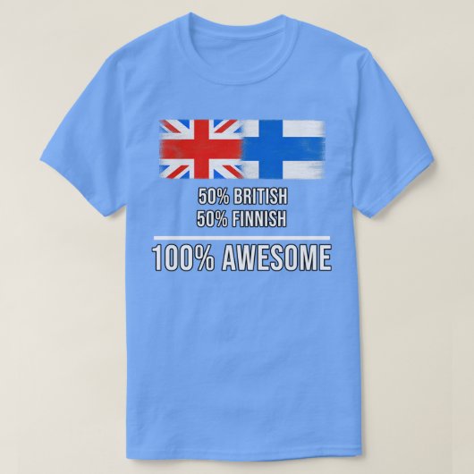 50 Brits 50 Fins 100 Geweldige Cadeau voor Fins T-shirt (Design voorkant)