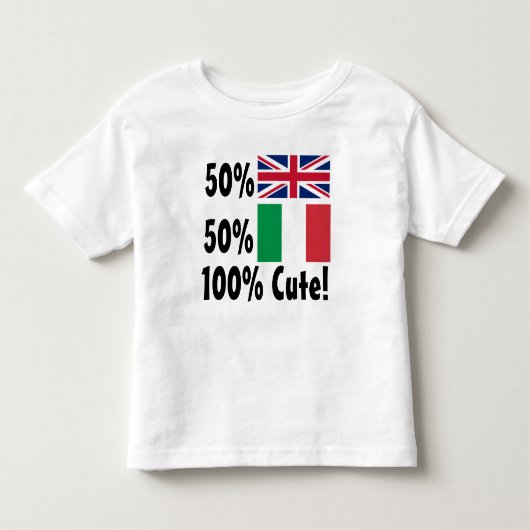 50% Brits 50% Italiaans 100% geluid Kinder Shirts (Voorkant)