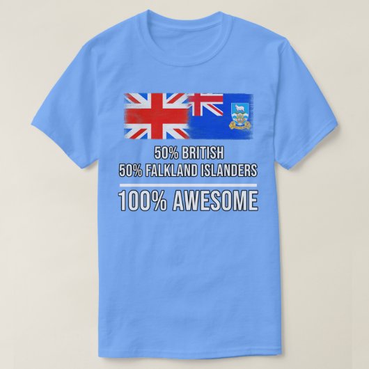 50 Britse 50 Falkland Islanders 100 Geweldige Gift T-shirt (Design voorkant)
