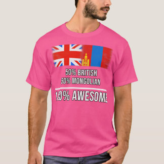 50 Britse 50 Mongoolse 100 Geweldige Gift voor Mon T-shirt