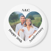 50 bruiloft Jubileum paar Keepsake hart foto Magneet (Voorkant)