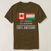 50 Canadees 50 Hongaars 100 Geweldige Cadeau voor  T-shirt (Design voorkant)