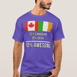 50 Canadees 50 Iers 100 Geweldige Gift voor Iers H T-shirt