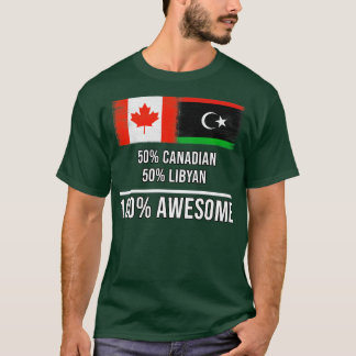 50 Canadees 50 Libyan 100 Geweldige Gift voor Liby T-shirt