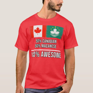 50 Canadees 50 Macanese 100 Geweldige cadeau voor T-shirt