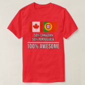 50 Canadees 50 Portugees 100 Geweldige Cadeau voor T-shirt (Design voorkant)