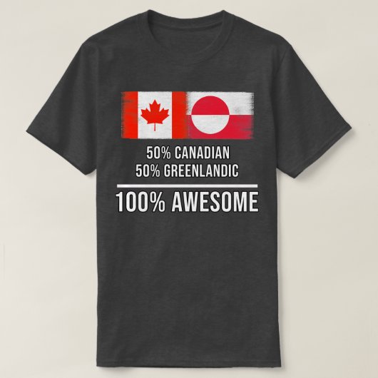 50 Canadese 50 Groenlandse 100 Geweldige Gift voor T-shirt (Design voorkant)