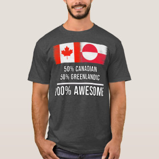 50 Canadese 50 Groenlandse 100 Geweldige Gift voor T-shirt