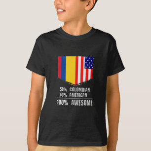 50% Colombiaan 50% Amerikaan 100% Geweldige T-shirt