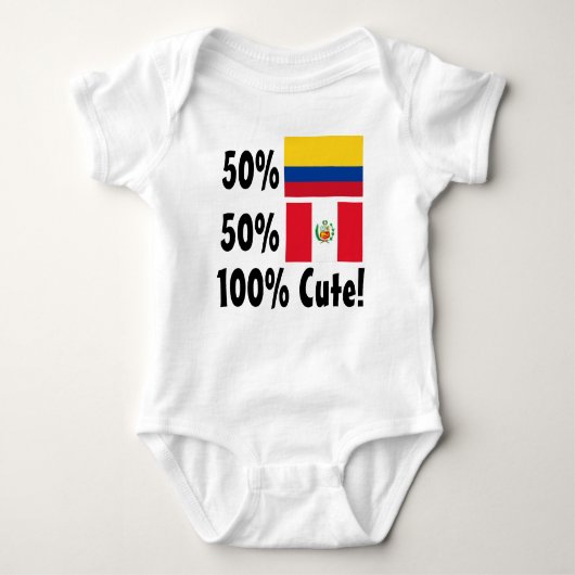 50% Colombiaan 50% Peruaan 100% Cute Romper (Voorkant)