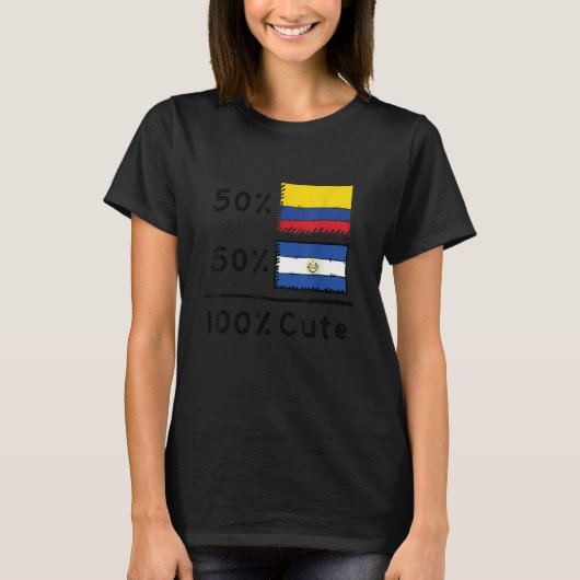 50 Colombian Plus 50 Salvadorian Equals 100 Cute F T-shirt (Voorkant)