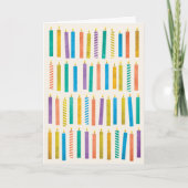 50 Colorful Candles Birthday Card Kaart (Voorkant)