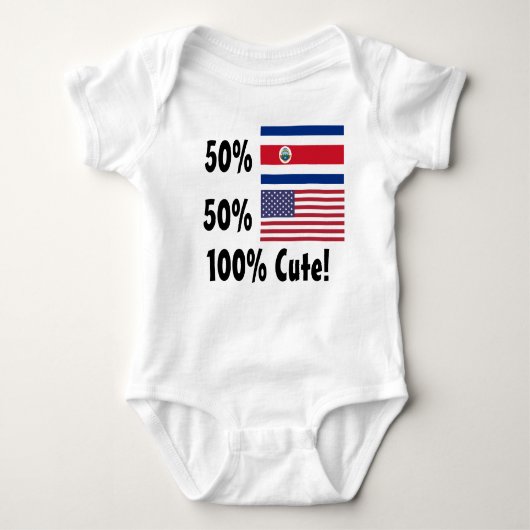 50% Costa Ricaan 50% Amerikaan 100% Cute Romper (Voorkant)