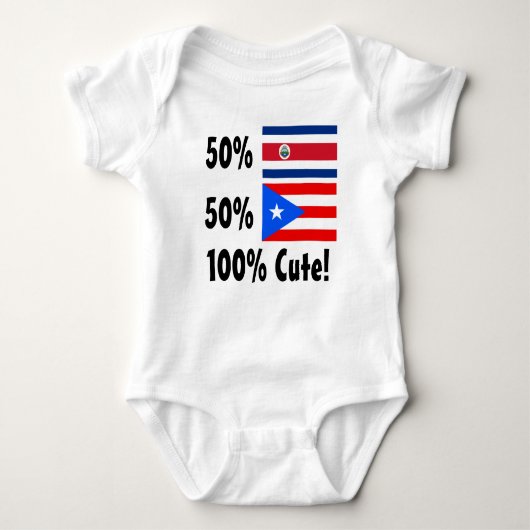 50% Costa Ricaan 50% Puerto Ricaan 100% Cute Romper (Voorkant)