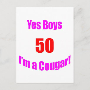 50 Cougar Verjaardag Briefkaart