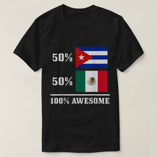 50 Cuba 50 Mexicaanse Mexicaanse vlag Pride Herita T-shirt (Design voorkant)