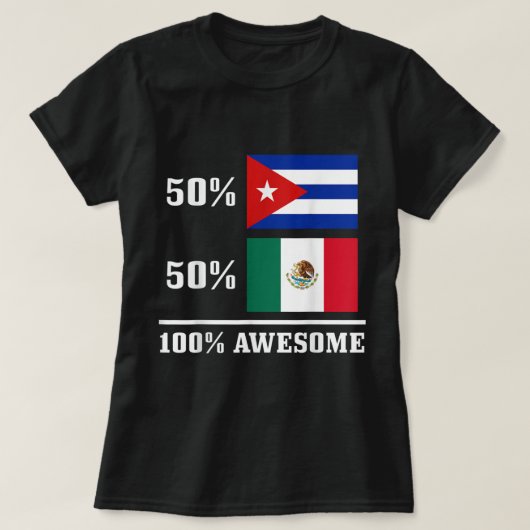 50 Cuba 50 Mexicaanse Mexicaanse vlag Pride Herita T-shirt (Design voorkant)