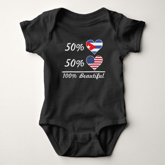 50% Cubaan 50% Amerikaans 100% mooi Romper (Voorkant)