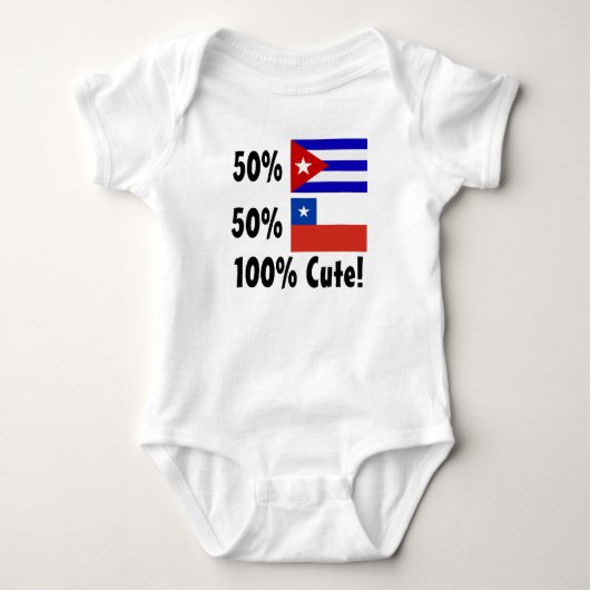 50% Cubaan 50% Chileense 100% klap Romper (Voorkant)