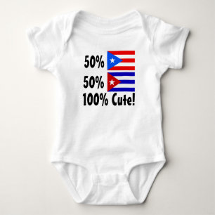 50% Cubaan 50% Puerto Ricaan 100% Cute Romper