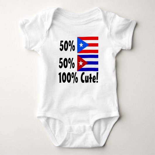 50% Cubaan 50% Puerto Ricaan 100% Cute Romper (Voorkant)
